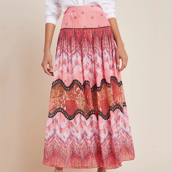 Anthropologie Haylie Lace Maxi Skirt - Picture 1 of 12